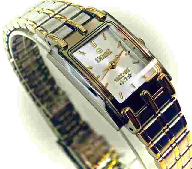 Swistar 959582L Ladie's Precision Quartz Silver Dial and Two tone Silver Watch