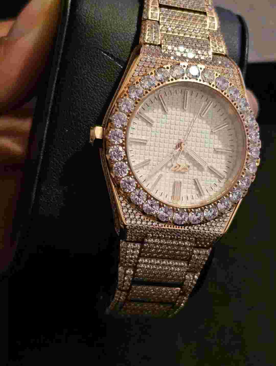 14k iced alpha era in rose gold