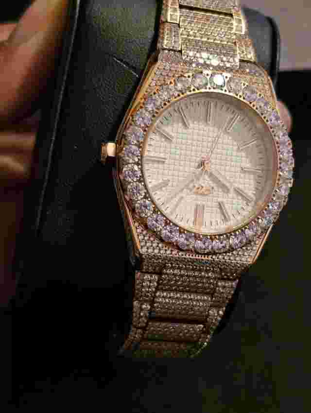 14k iced alpha era in rose gold