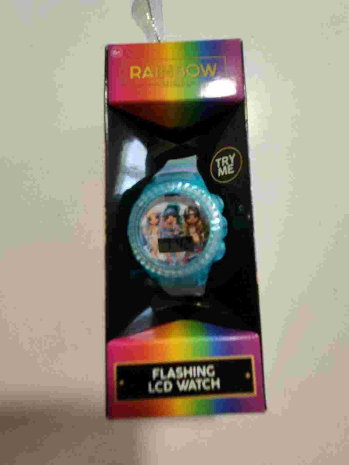 Kids Rainbow High Flashing LCD Watch