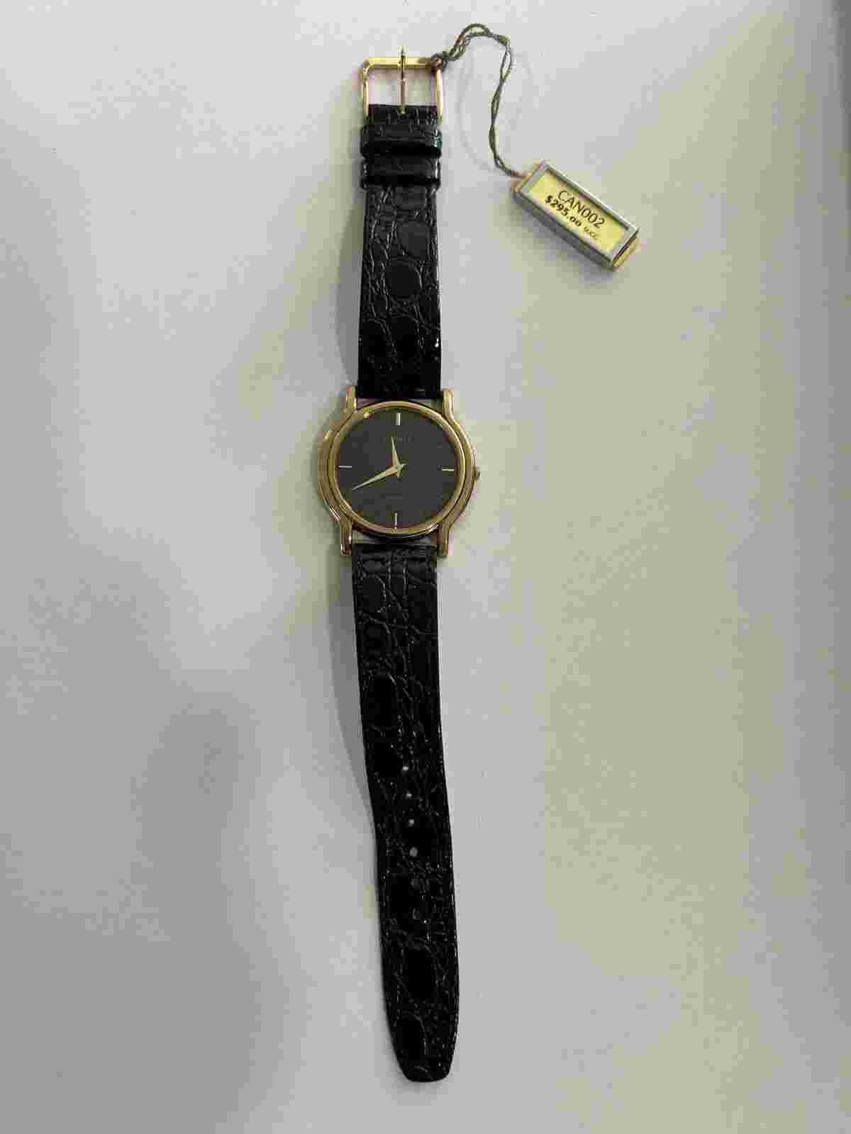 Vtg Lassale Seiko Gold Tone Black Face 5L10-6A09 Men’s Watch W Box Tag No Res!