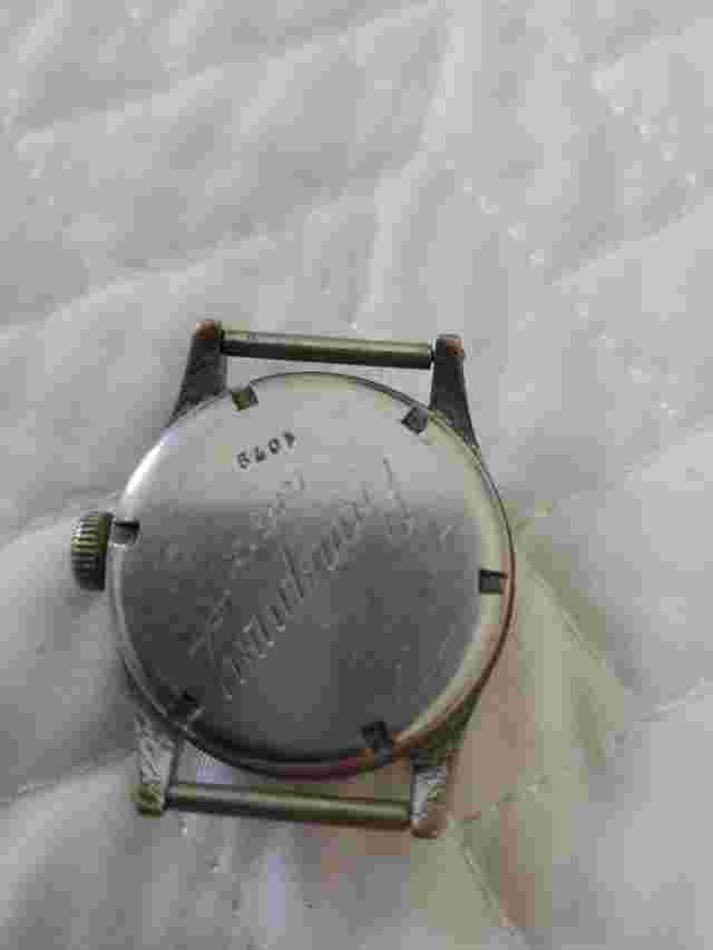 MEN'S WWII era VINTAGE MILITARY pilot OLMA Numa Jeannin steel watch c1940