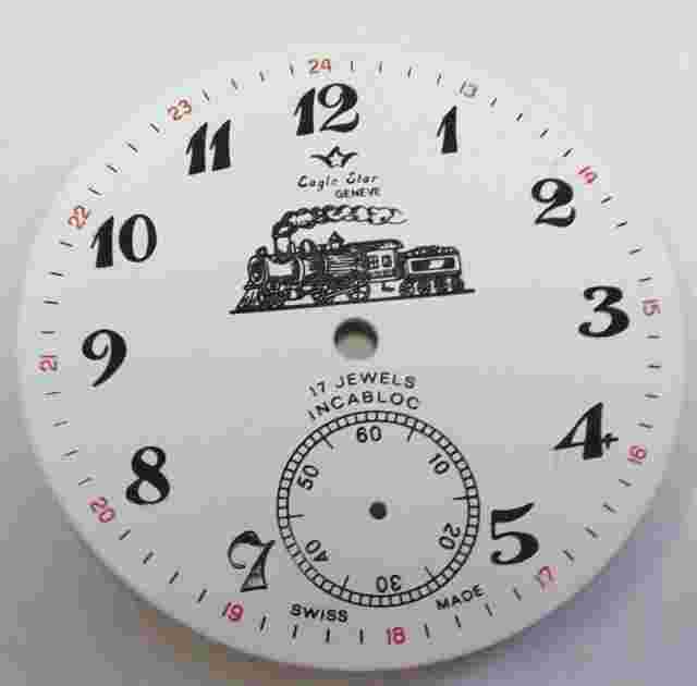 Eaglestar-Arnex  pocket  pocket watch dial for UT-6498 38.5 mm with 13-24 track