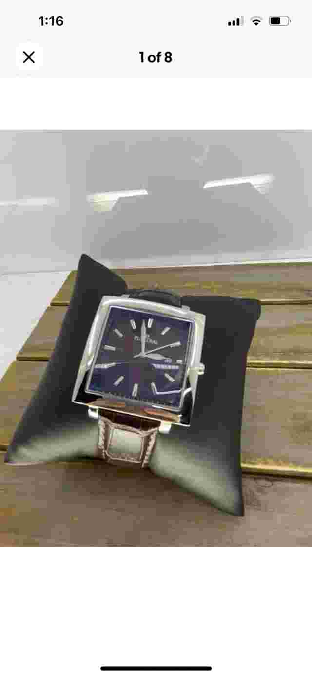 Puredial: The Square Legacy! Mens Watch- Brown Leather Band! New! Water Resist..