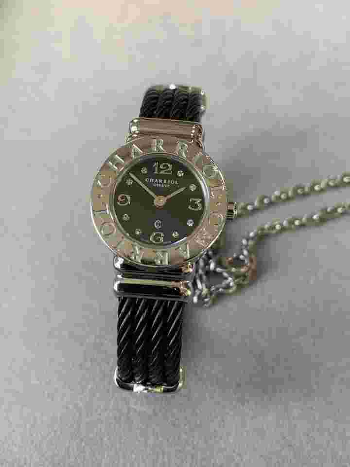 Philippe Charriol Saint Tropez Quartz Watch 8P Diamond 20.5mm Used