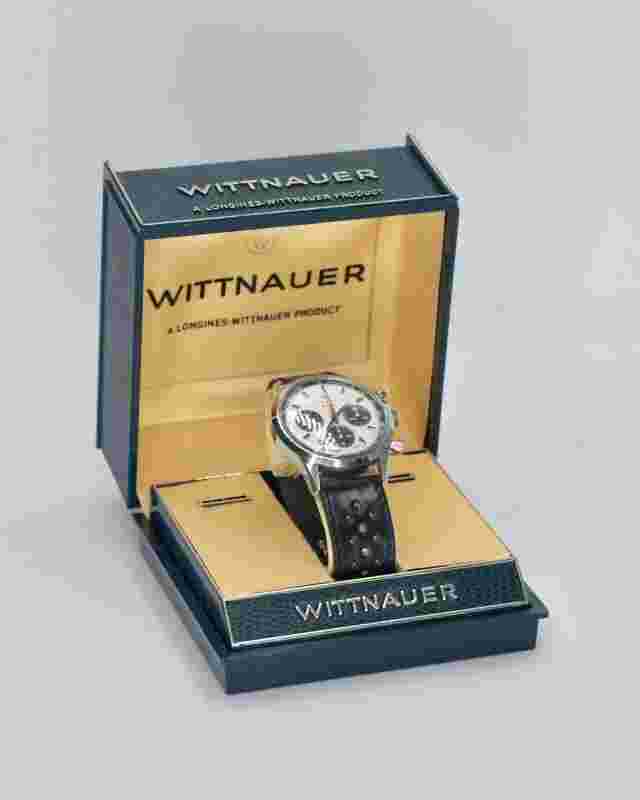 Wittnauer 242T Steel With Rare Panda Dial Variant Chronograph Watch 8024-242T