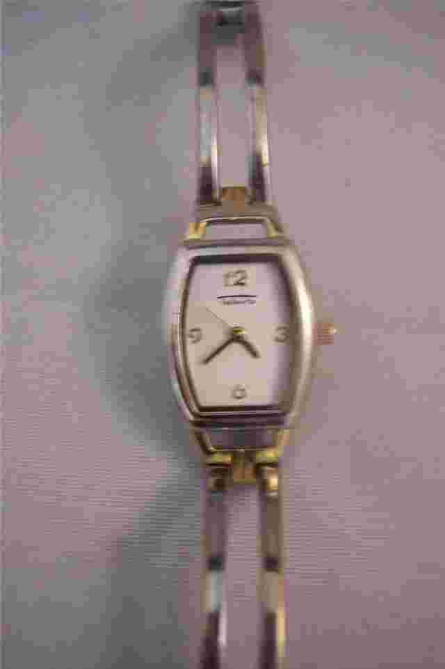 Talbots TA1010 Womens Two Tone Gold Silver Bangle Bracelet Watch