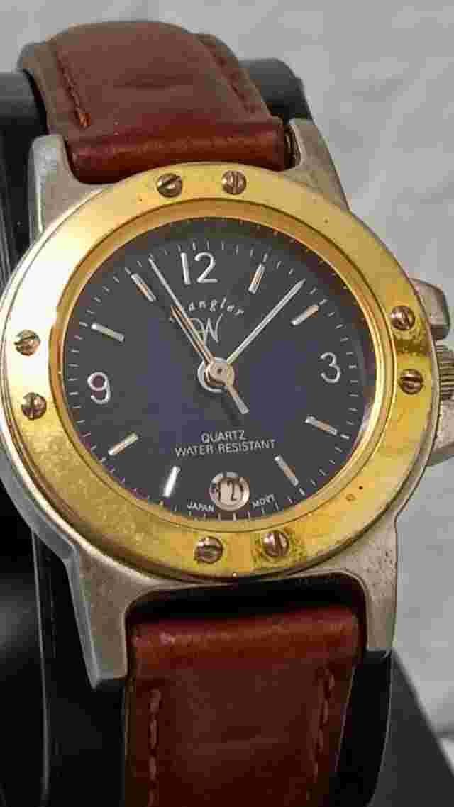 WRANGLER Vintage Women's Watch Silver Tone Leather 1921 Quartz 29 mm