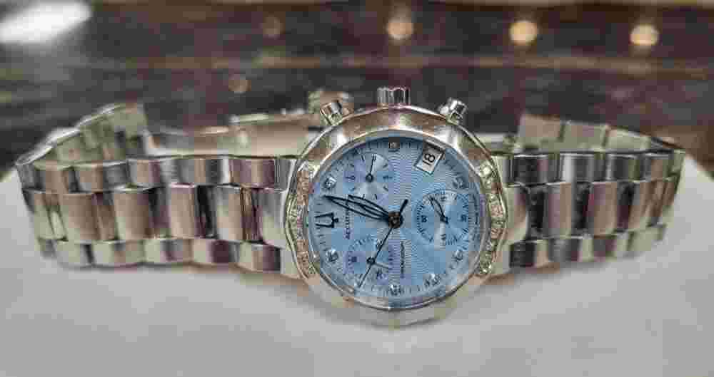 BULOVA ACCUTRON WOMEN'S WATCH W/ 25 DIAMOND 26 R08 (C8671167) (YTP024590)