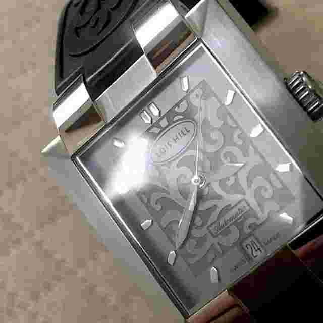 LOIS HILL Watch Automatic Grey Face Rubber Wrist Band