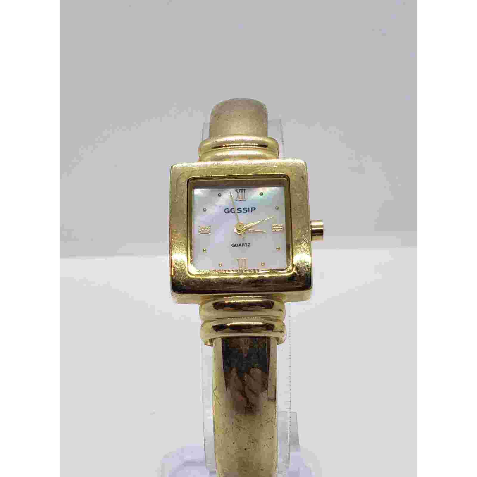 Gossip women's watch. GSP289 124. Square opalescent face, bangle style band