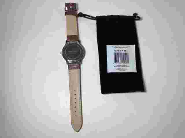 Maestro The Classico Men's Watch Silver With Brown Leather Band and Pouch