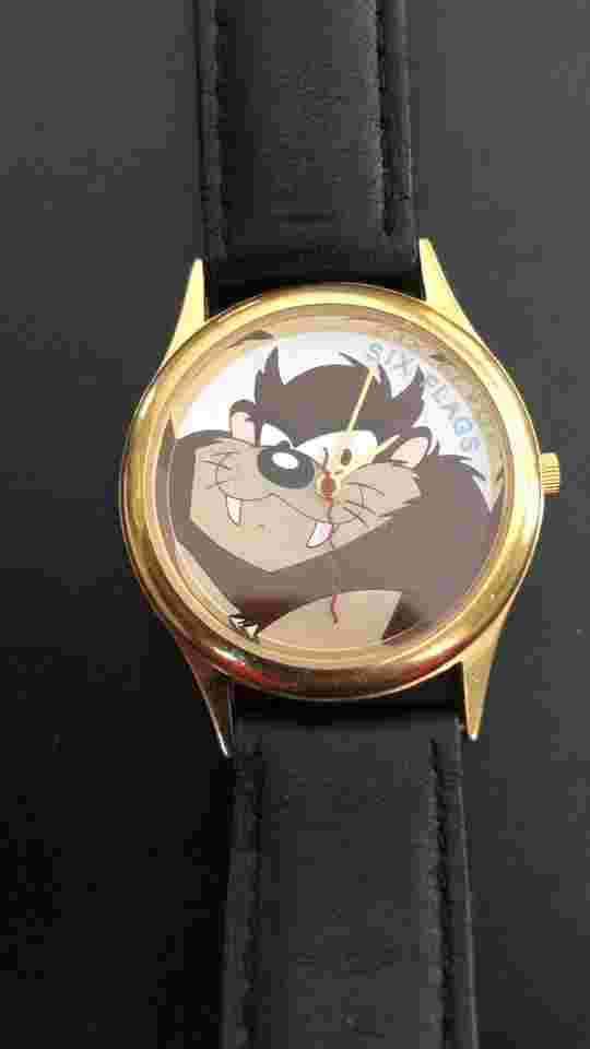 Vintage 1997 Looney Tunes Six Flags Taz Tasmanian Devil Wrist Watch - Running