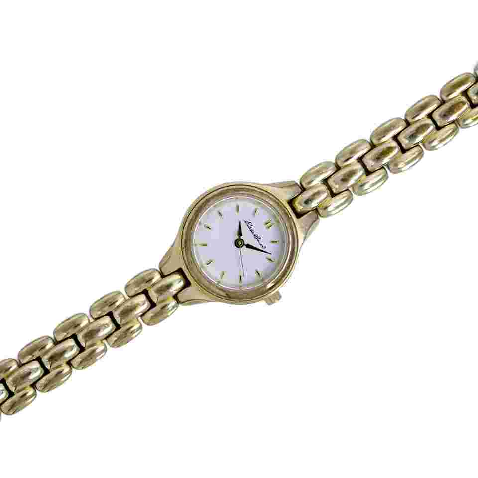 Eddie Bauer Ladies Vintage Gold Wrist Watch White Dial Quartz Vintage 1990's