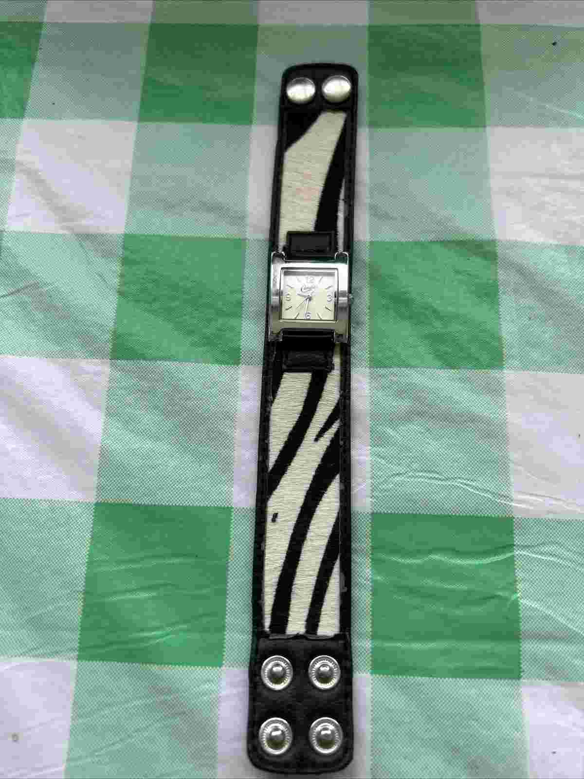Candies Zebra Silver Tone Women’s Quartz Watch