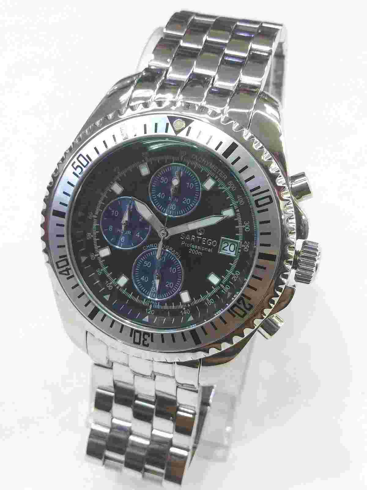 Sartego Ocean Master sports professional Chronograph 200 meter watch SPC31