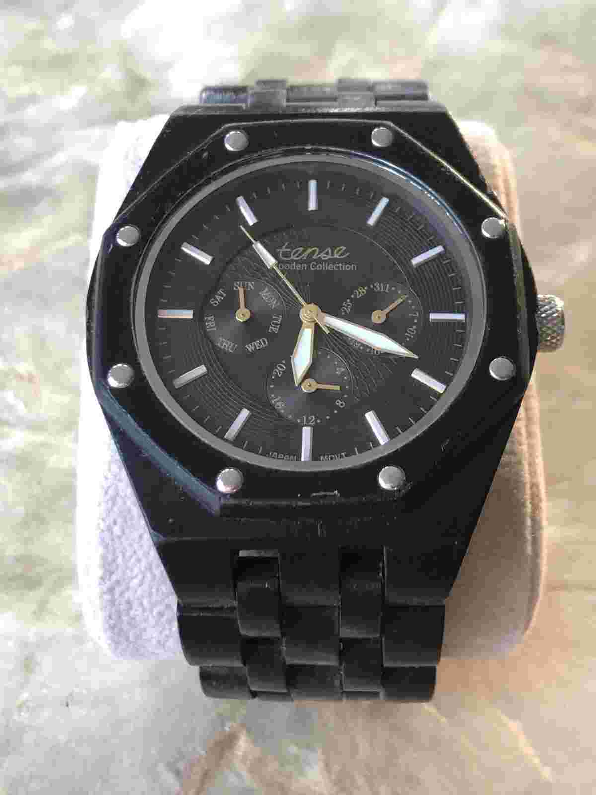 Men’s Watch by Tense Wood Collection - Washington Leadwood J5803L Pre-owned