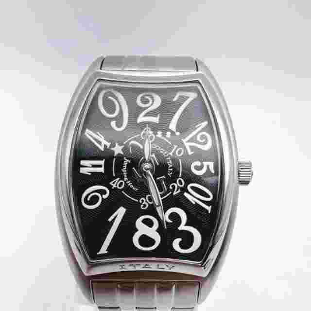 Hard to find COGU Cog Jumping Hour Automatic Metal Band Back Skelton Watch