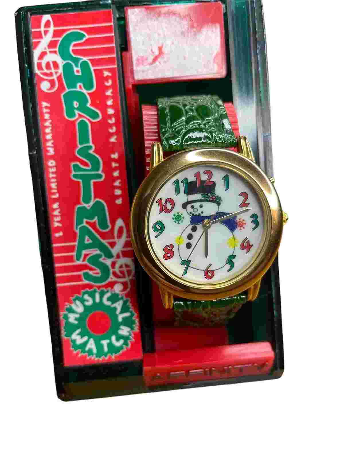 Christmas Musical Watch Snowman Face Quartz Accuracy Retro Watch Affinity