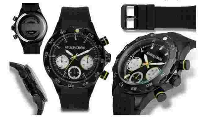 FNEW Alexander Dubois 10074 Men's Alsace Series Black/Yellow Accents Sport Watch