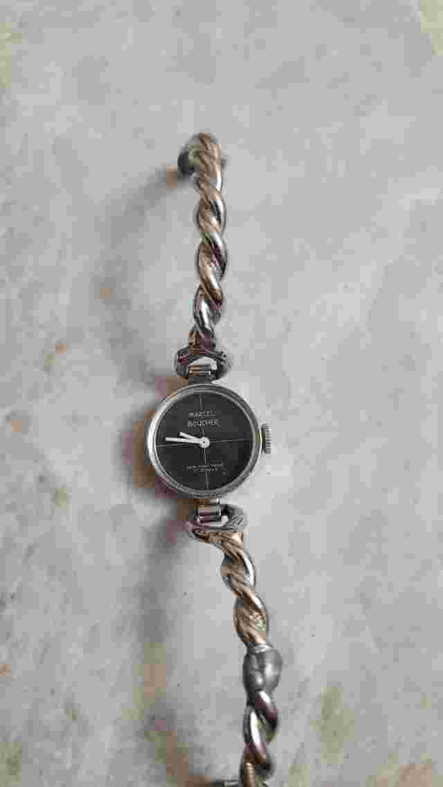 Vintage Marcel Boucher Mechanical Ladies Wind-Up Bangle Wristwatch - Works