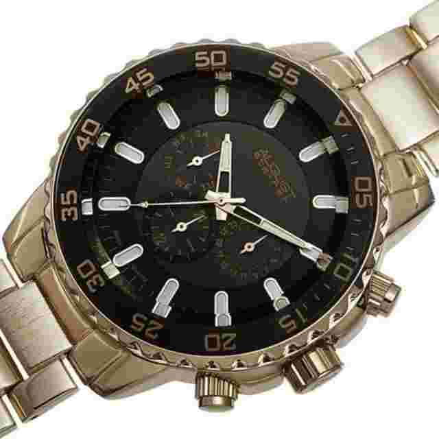 August Steiner AS8101YG Black Dial Quartz Date Mens Watch