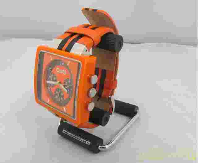D G Orange Black Analog Watch