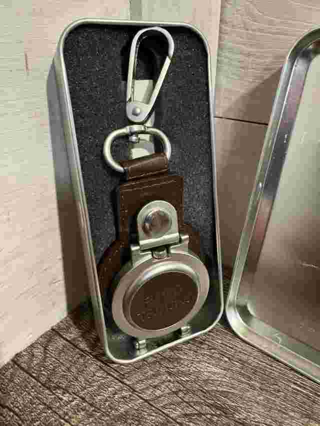 Vintage Ford Pocket Watch Quartz Leather Original Case Nonworking