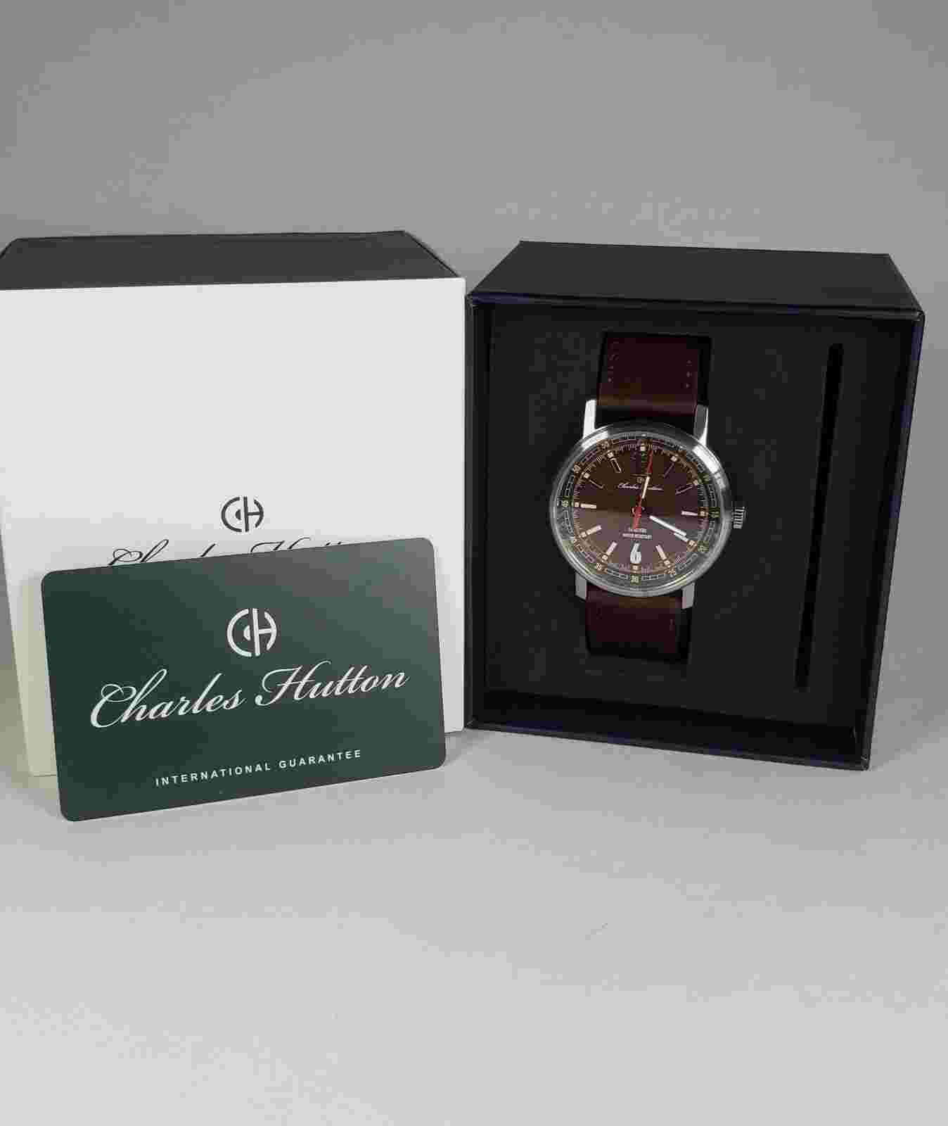 NEW CHARLES HUTTON WATCHES TYPE J JE-LT0542F Real Leather Strap