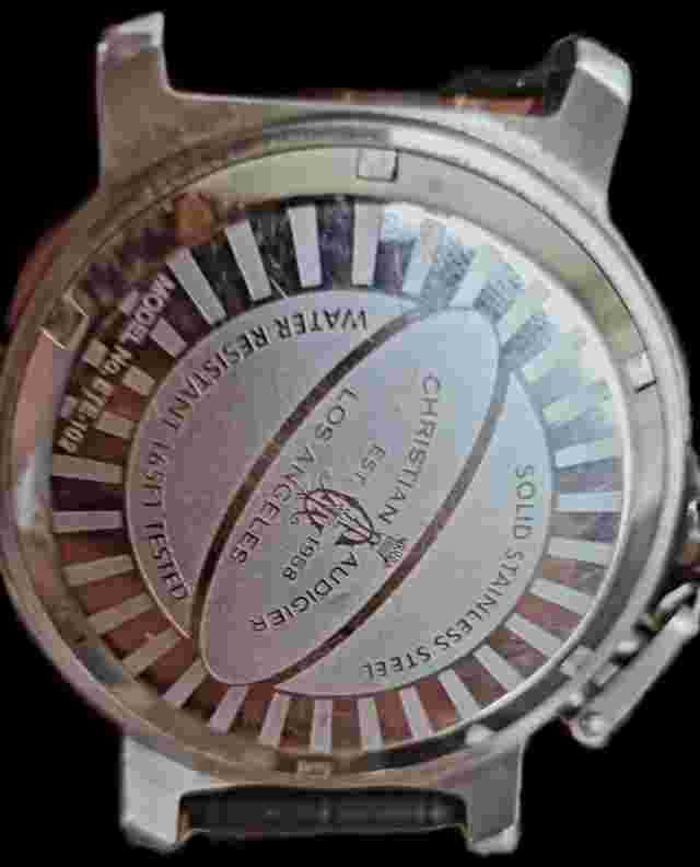 CHRISTIAN AUDIGIER Men’s Watch Black Vintage Ed Hardy Model ETE 102 Untested