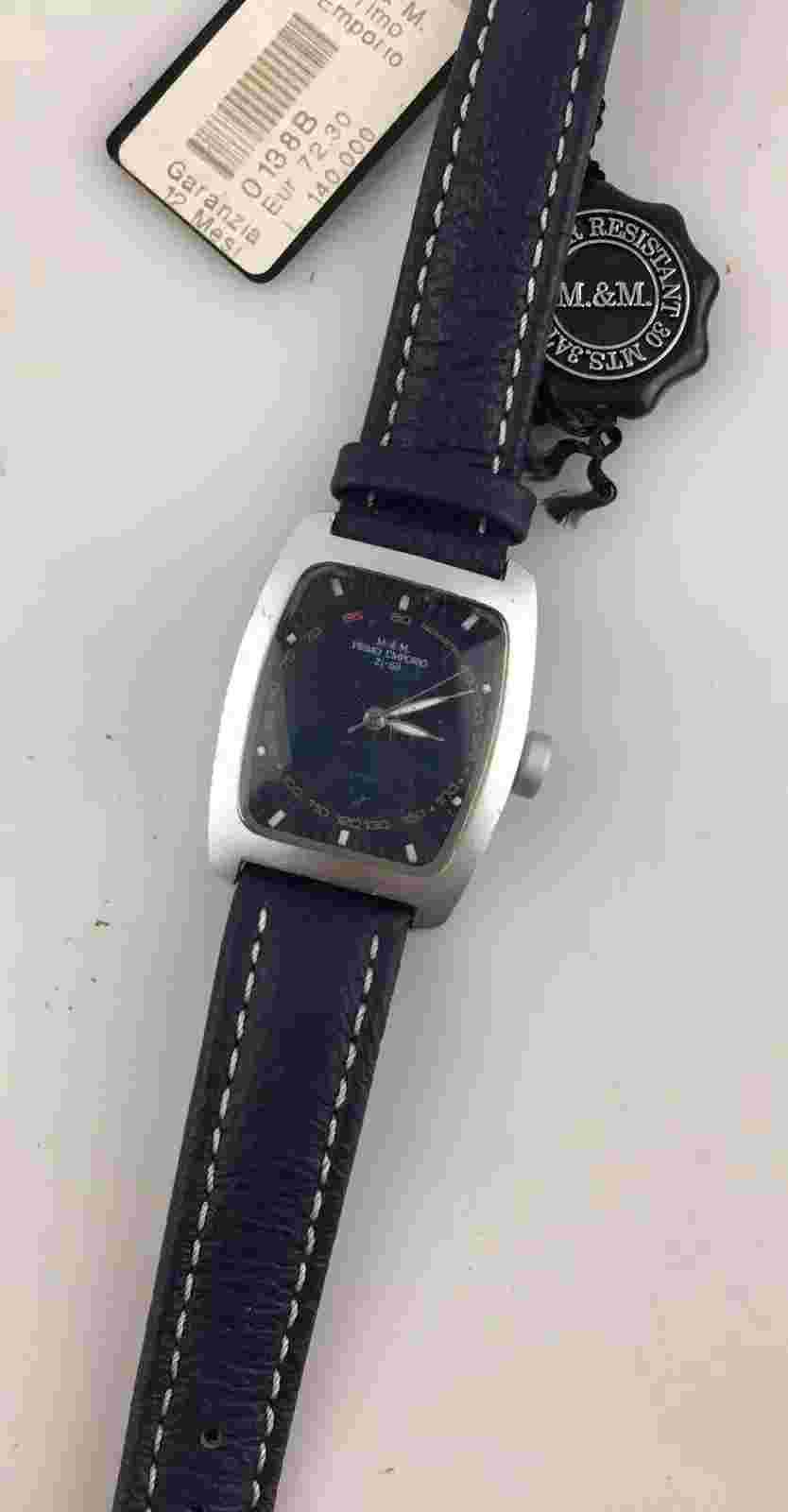 M&M Primo Emporio Women's Watch 30 Mm Quartz Tonneau Aluminium Used Works