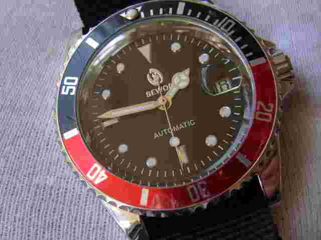 JUNK! SEWOR AUTOMATIC MENS WATCH PEPSI BEZEL JUNK ITEM!