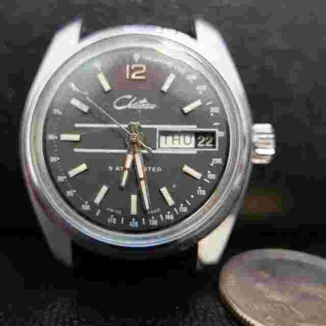 Vintage 1960s Chateau Men Automatic 5 ATM Diver Watch Day / Date TACHYMETRE !!!