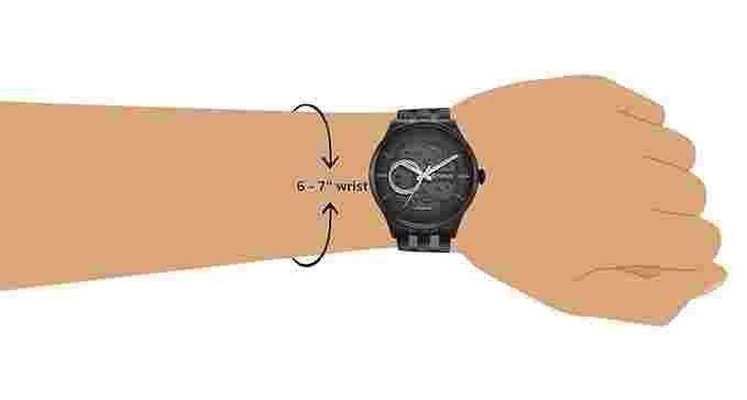 Titan Mens Analog Black Dial Black Band Stainless Steel Watch