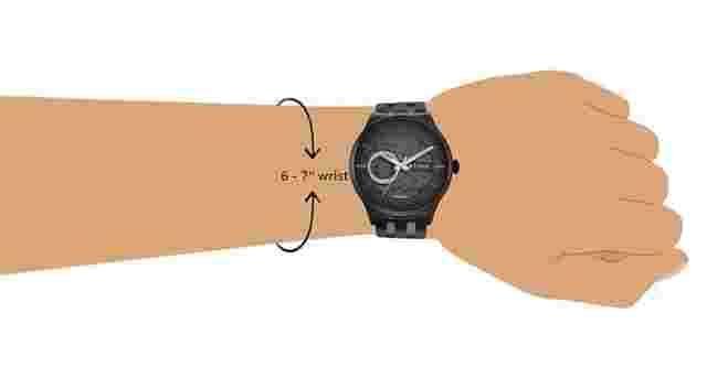 Titan Mens Analog Black Dial Black Band Stainless Steel Watch