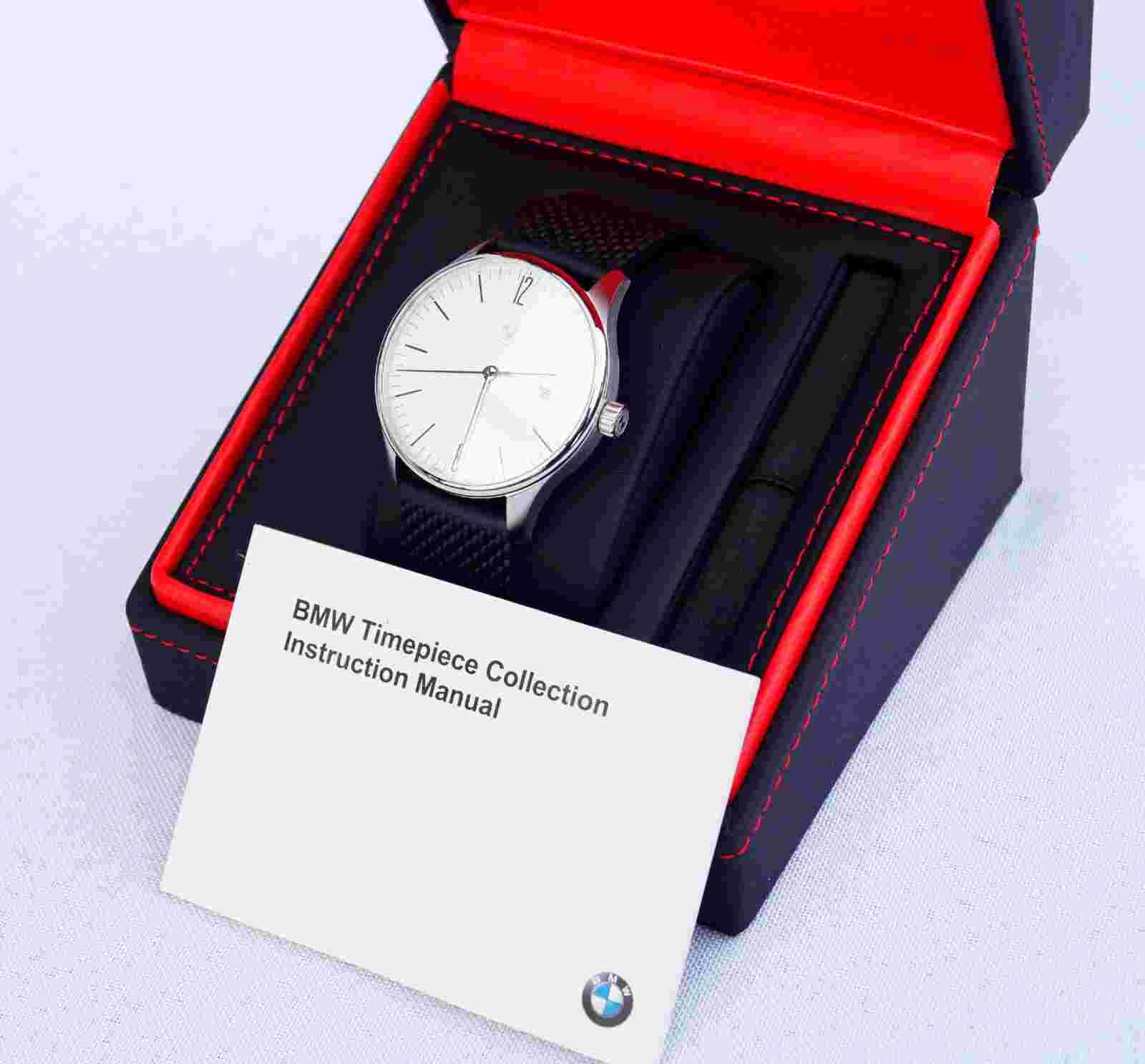 Swiss Made Genuine BMW M Motorsport Men`s Automatic Watch with Rubber Band