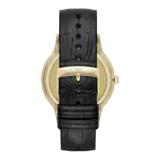 BRAND NEW MENS EMPORIO AMARNI AR11049 GOLD & BLACK LEATHER WATCH
