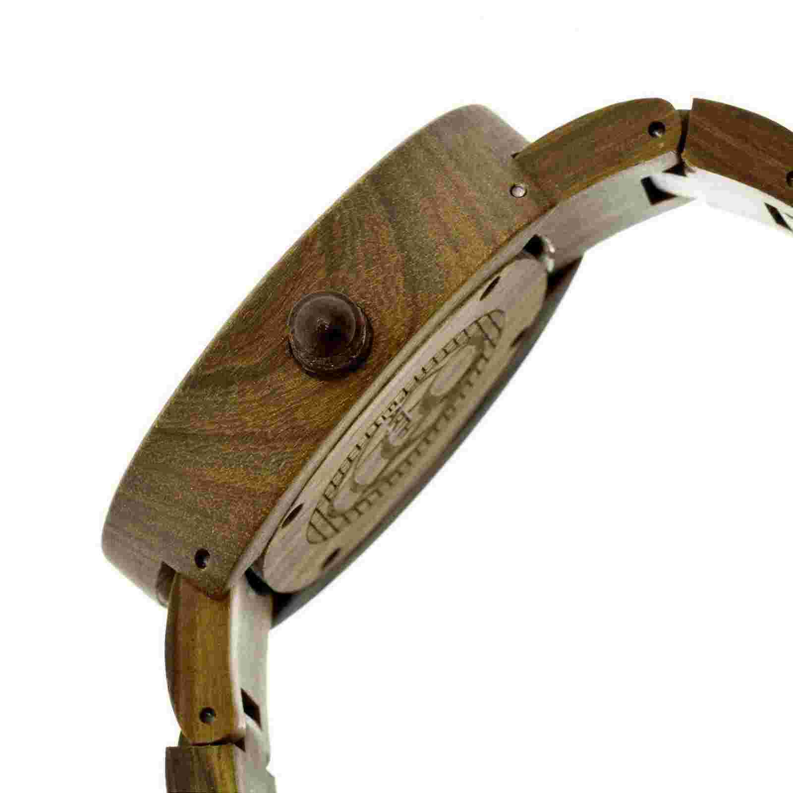 NEW Earth EW2804 Unisex Eco-Friendly Organic Branch Wood Olive Wood Quartz Watch