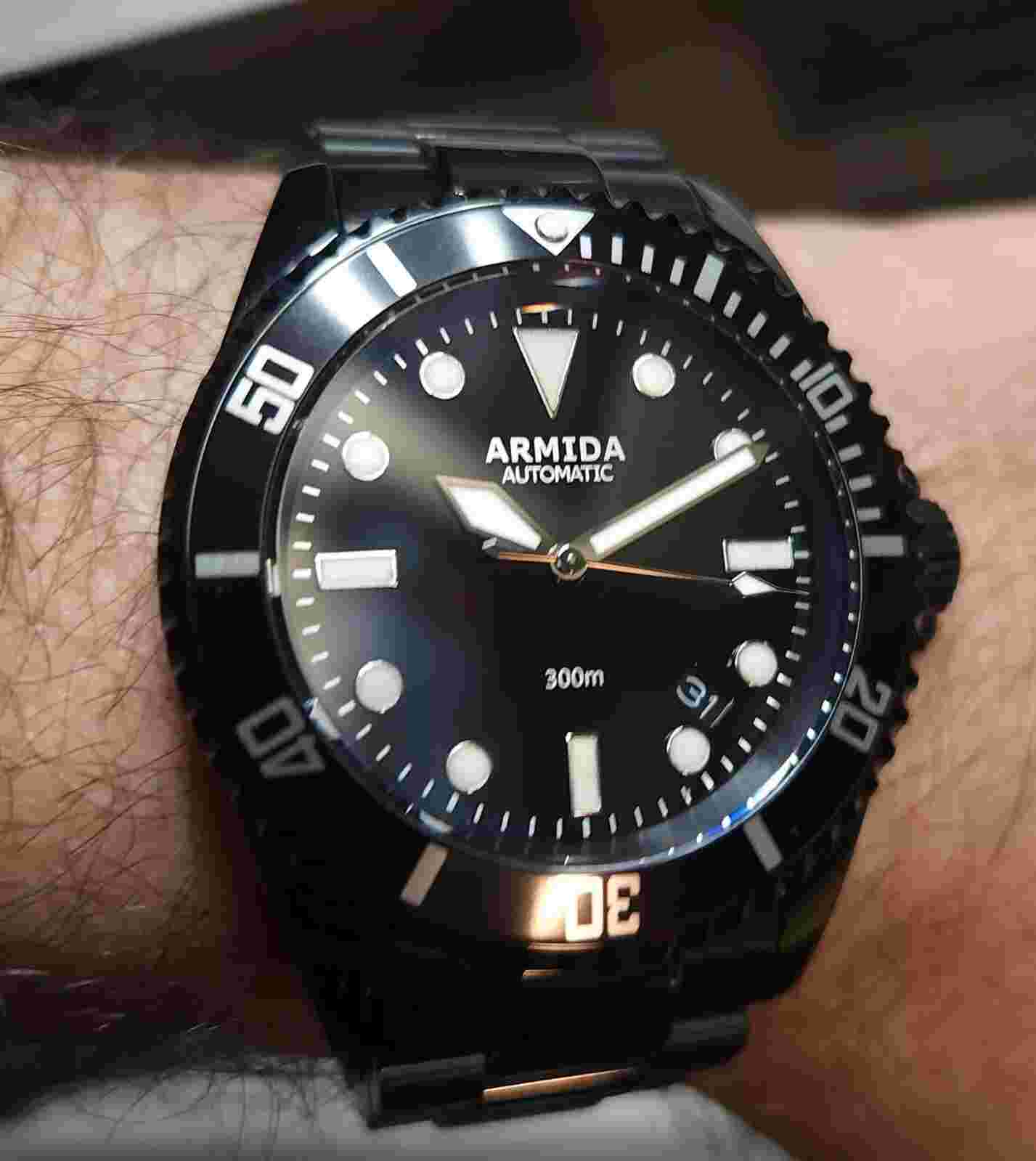 Armida A2 Dive Watch PVD Shipped from USA
