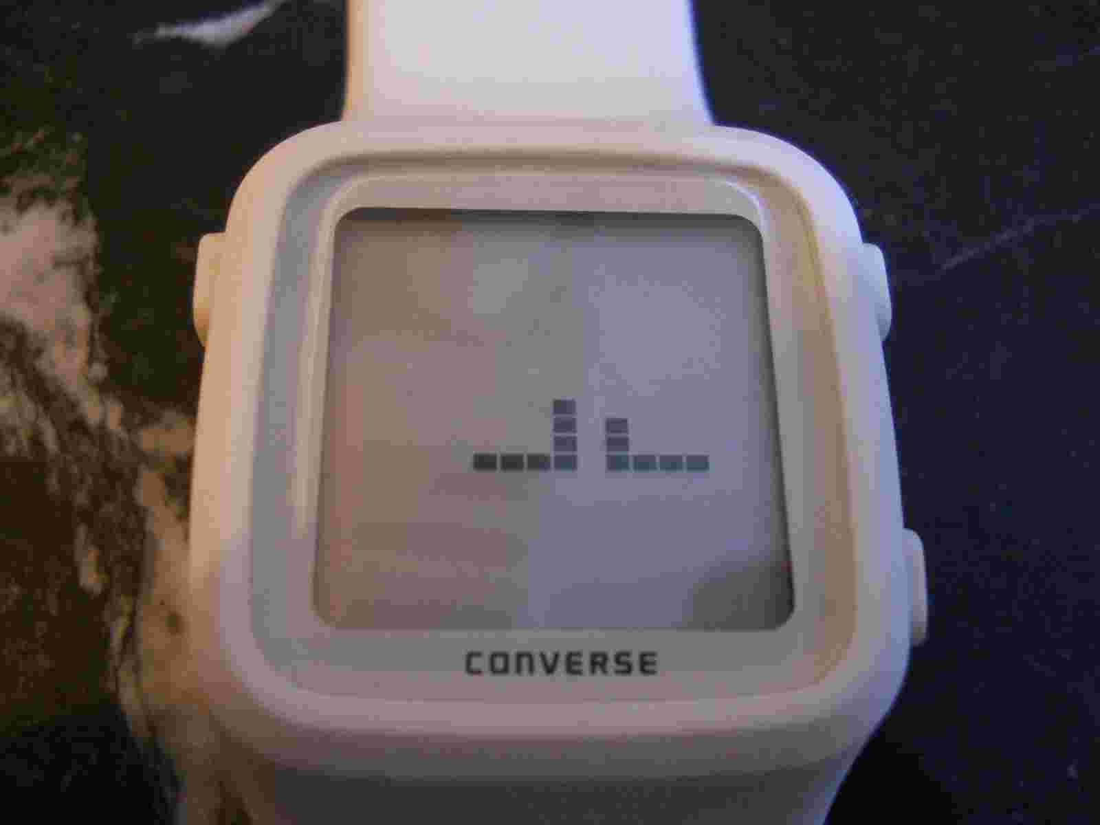 CONVERSE SCOREBOARD MFG NO. VR002 White Silicone Watch NIB(for parts or repair)