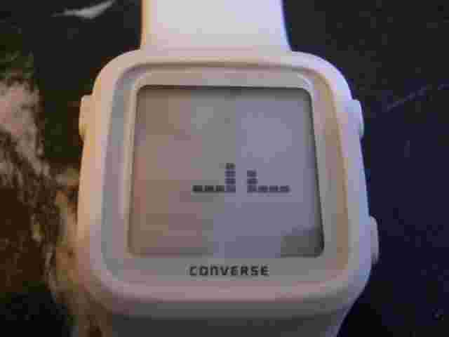 CONVERSE SCOREBOARD MFG NO. VR002 White Silicone Watch NIB(for parts or repair)