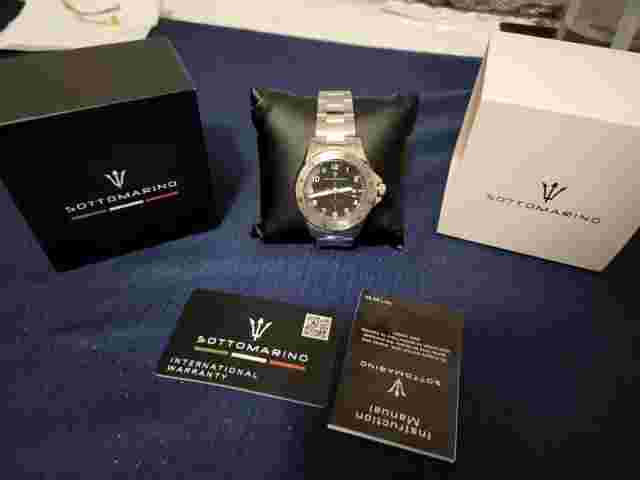 Sottomarino Fuso Orario ST-7001-11 Black Dial 42 mm dive watch Stainless Steel