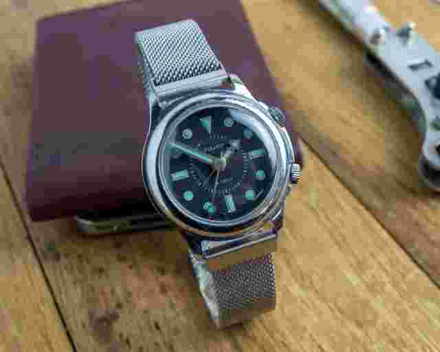 Poljot Signal Mens Wrist Watch Alarm 18 Jewels USSR Rare Serviced Gift For Men
