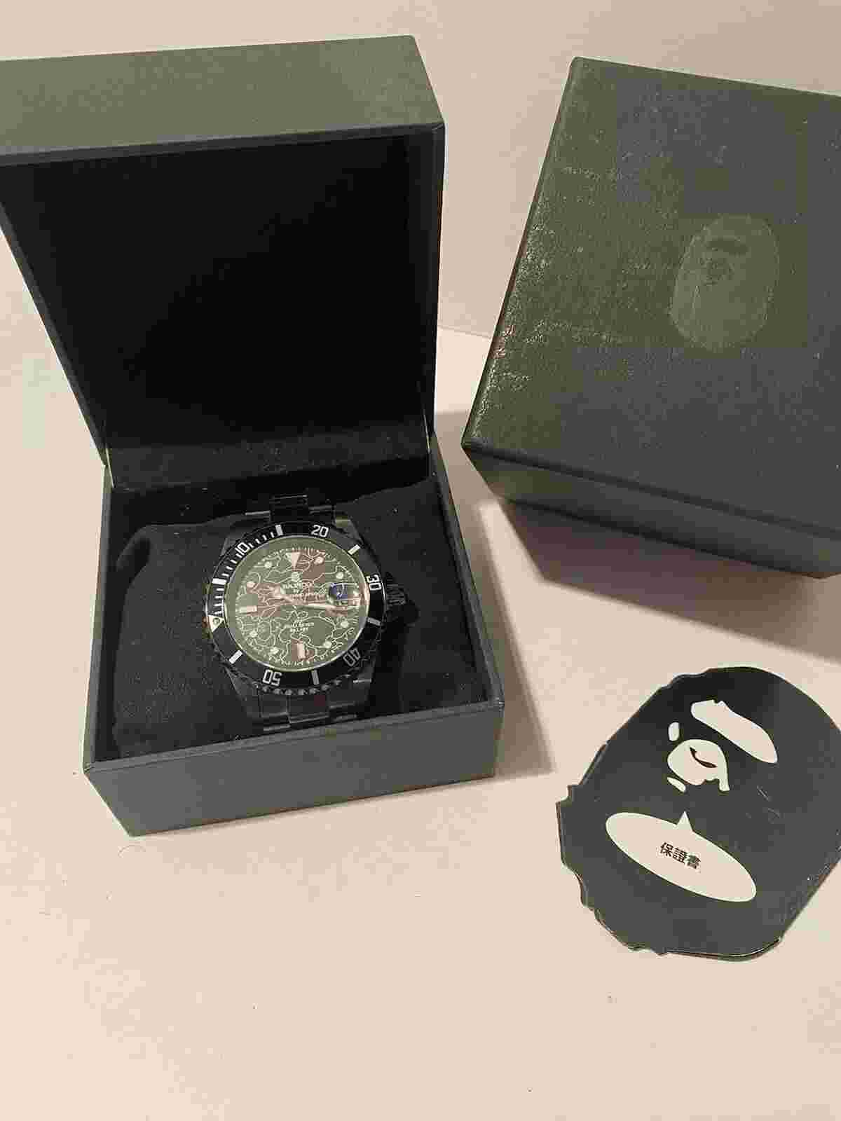 Bapex Type1 Black 1st Camo Watch Black