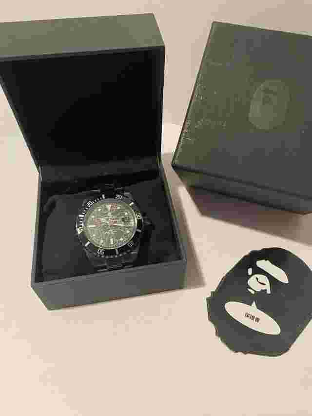 Bapex Type1 Black 1st Camo Watch Black