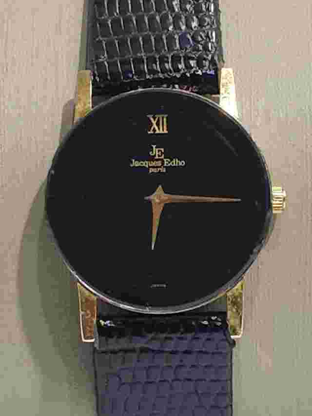 Jacques Edho Women's  18kt Gold Plated  Quartz Watch Not Working For Parts