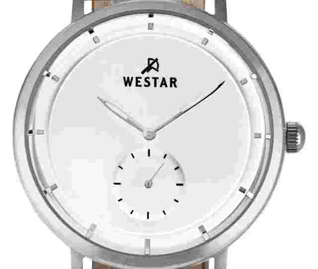 Westar Profile Leather Strap Silver Dial Quartz 50246STN107 Men's Watch