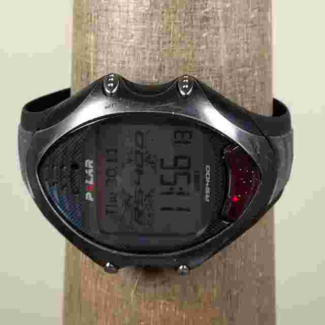 Polar Men RS400 Heart Rate Monitor Gray Rubber 44mm Watch Only