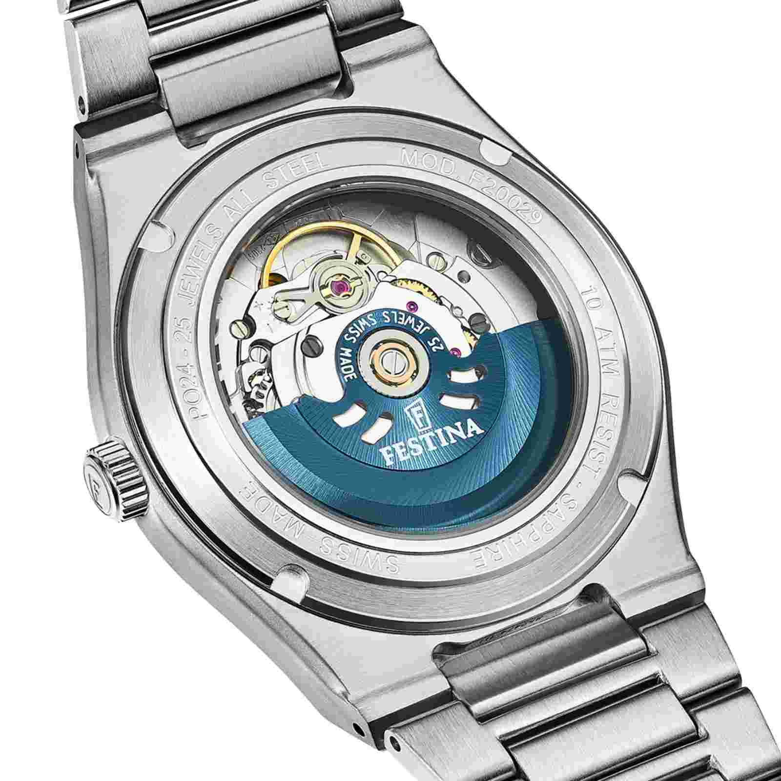 Festina Swiss Riv Stainless Steel 35mm Automatic Wristwatch F20029-4