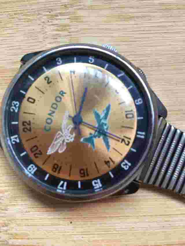 Vintage Russian Condor 24 Hour Dial Manual Watch